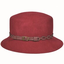 Cappello Modello Cloche Con 100% Lana TG Unica Regolabile