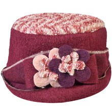 Cappello Cloche Bic c/fiore 80% lana 20% poliestere
