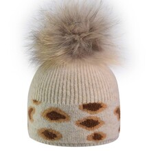 Cuffia Con Pon Pon Fantasia Animal 63% Acrilico 35% Lana 2% Elastan
