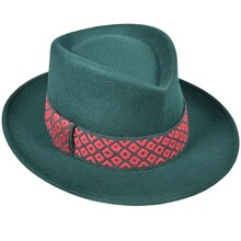 Cappello Fedora Nastro Etnico 100% lana