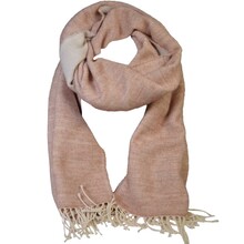 Sciarpa Stola Bicolore Con Frange 66%acrilico 26%cotone 8%lana alpaca