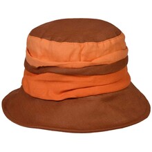 Cappello Modello Cloche Patcwork 100% Lino TG Unica Regolabile