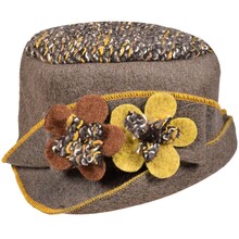 Cappello Cloche Bic c/fiore 80% lana 20% poliestere