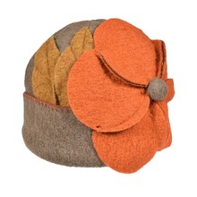 Cuffia 'Fiore' Donna Lana Cotta 80% lana 20% poliestere