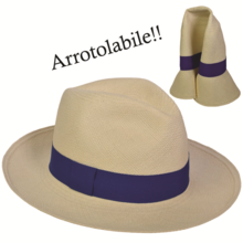Cappello Modello Fedora Panama arrotolabile
